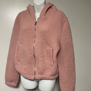 Reflex Women's Fleece Hoodie Pink Jacket Size Small or Junior Large New